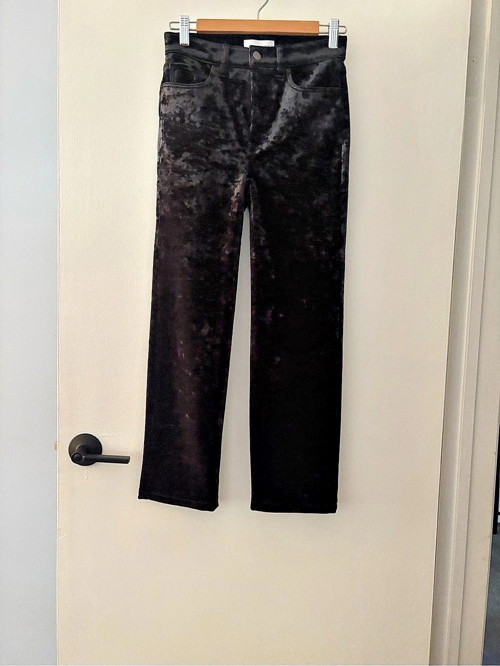 Loft petite Velvet black pants